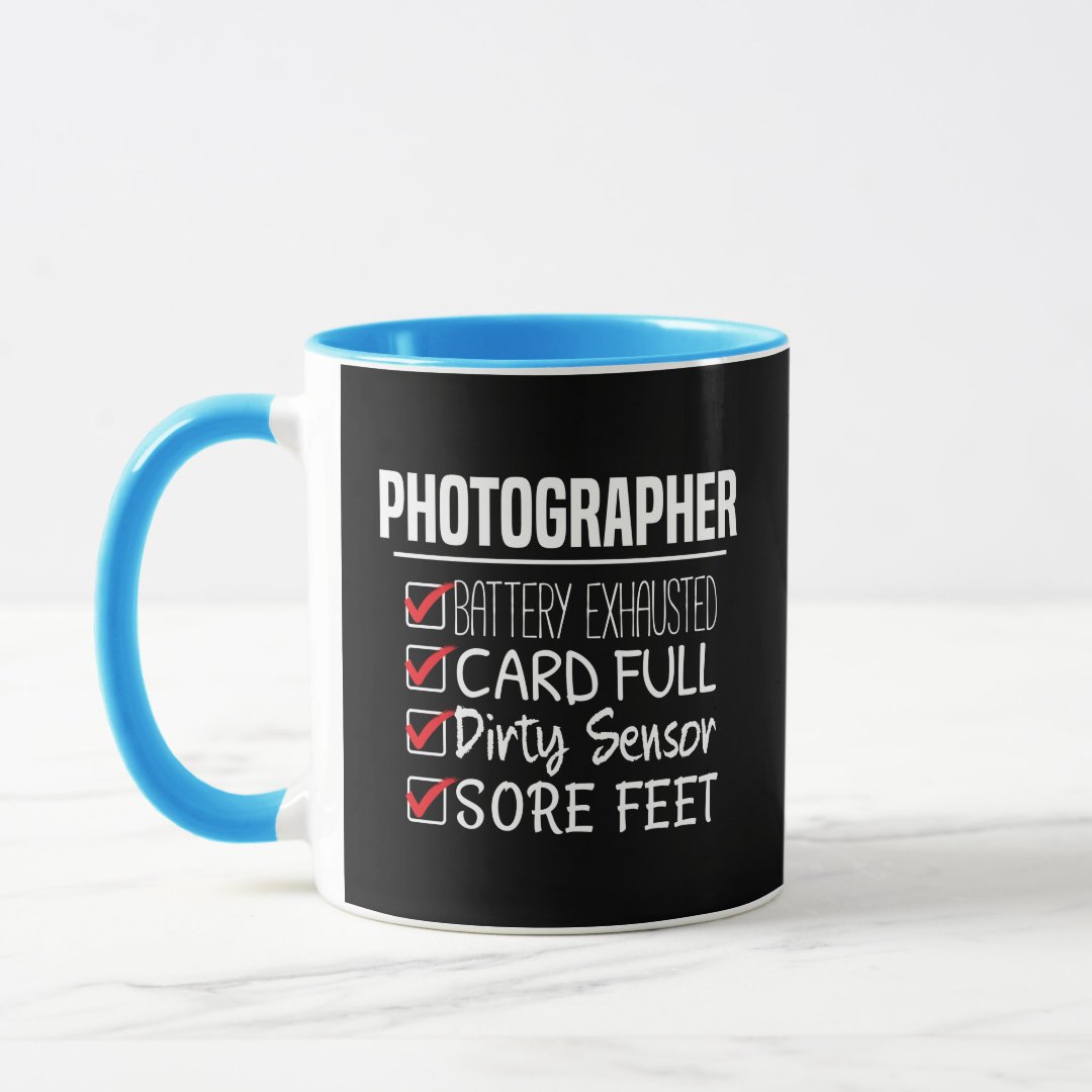 Combo Mug Photographer Life Funny Photography Checklist Mug
