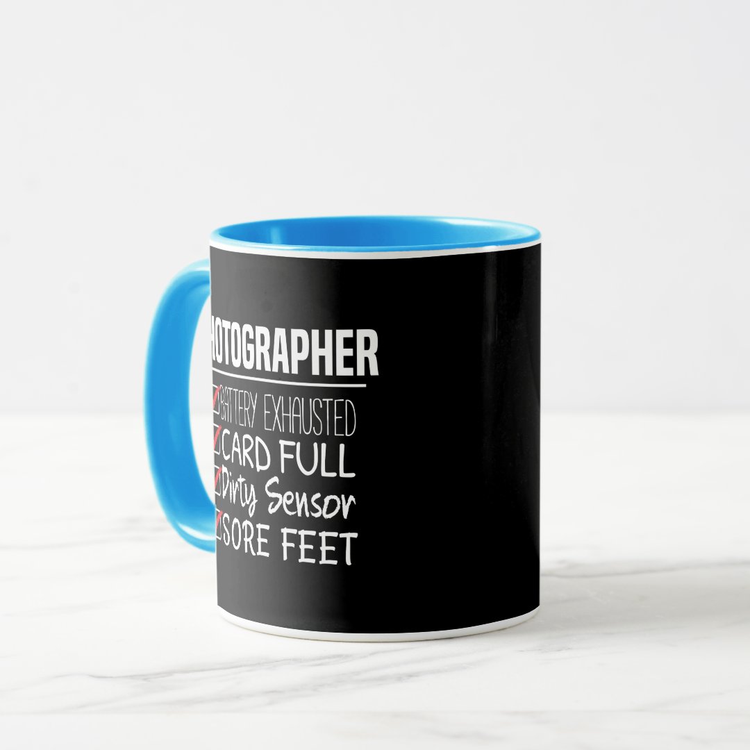 Combo Mug Photographer Life Funny Photography Checklist Mug
