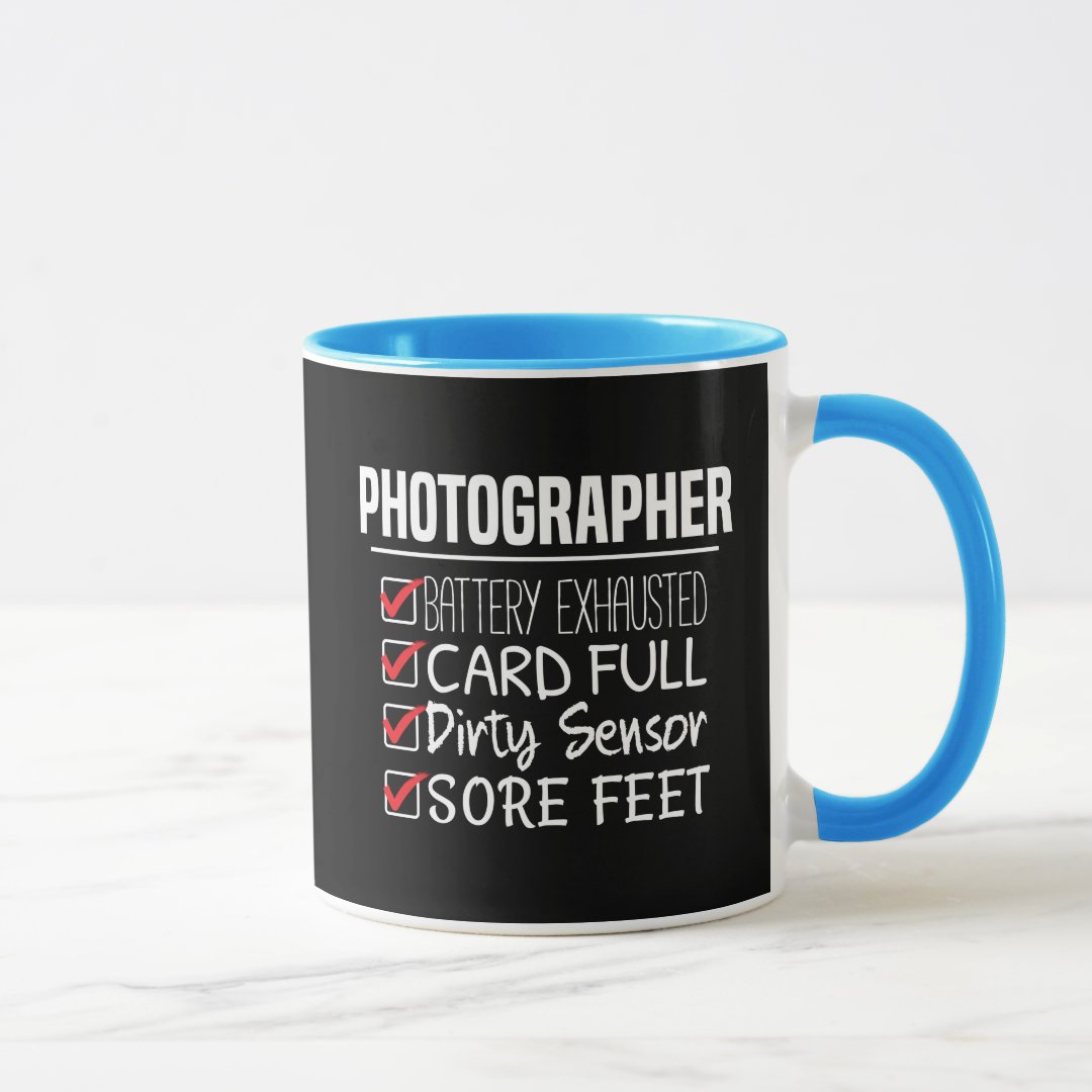 Combo Mug Photographer Life Funny Photography Checklist Mug