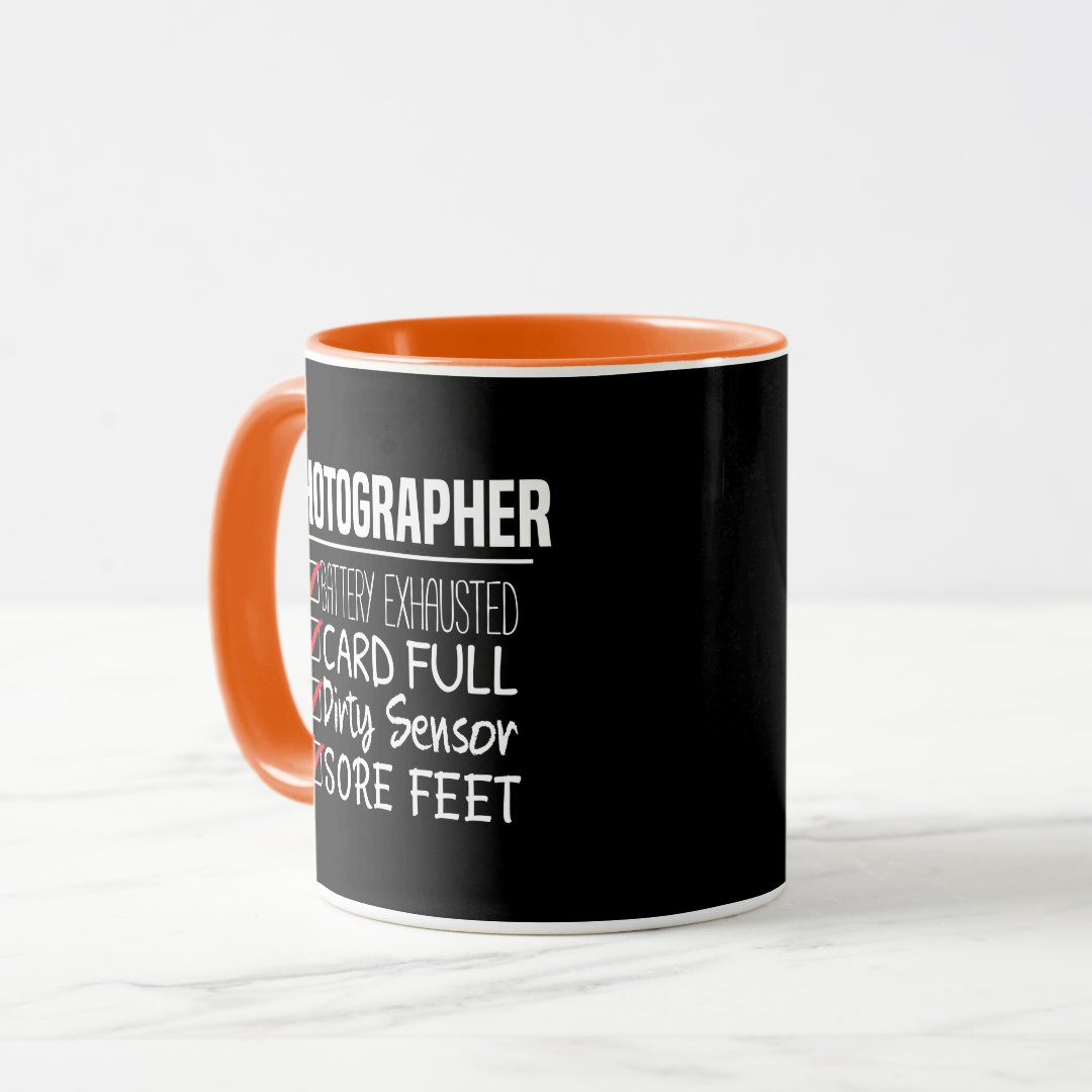 Combo Mug Photographer Life Funny Photography Checklist Mug