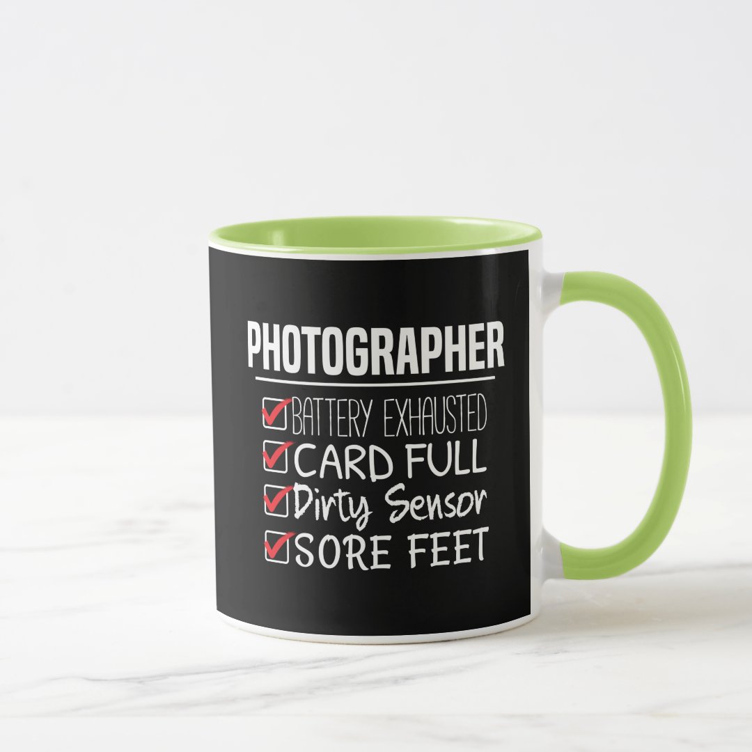 Combo Mug Photographer Life Funny Photography Checklist Mug