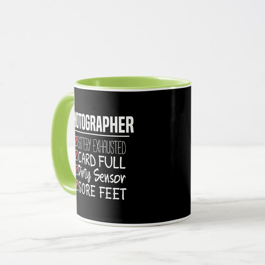 Combo Mug Photographer Life Funny Photography Checklist Mug