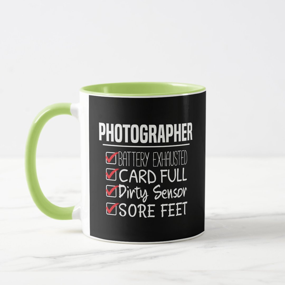 Combo Mug Photographer Life Funny Photography Checklist Mug