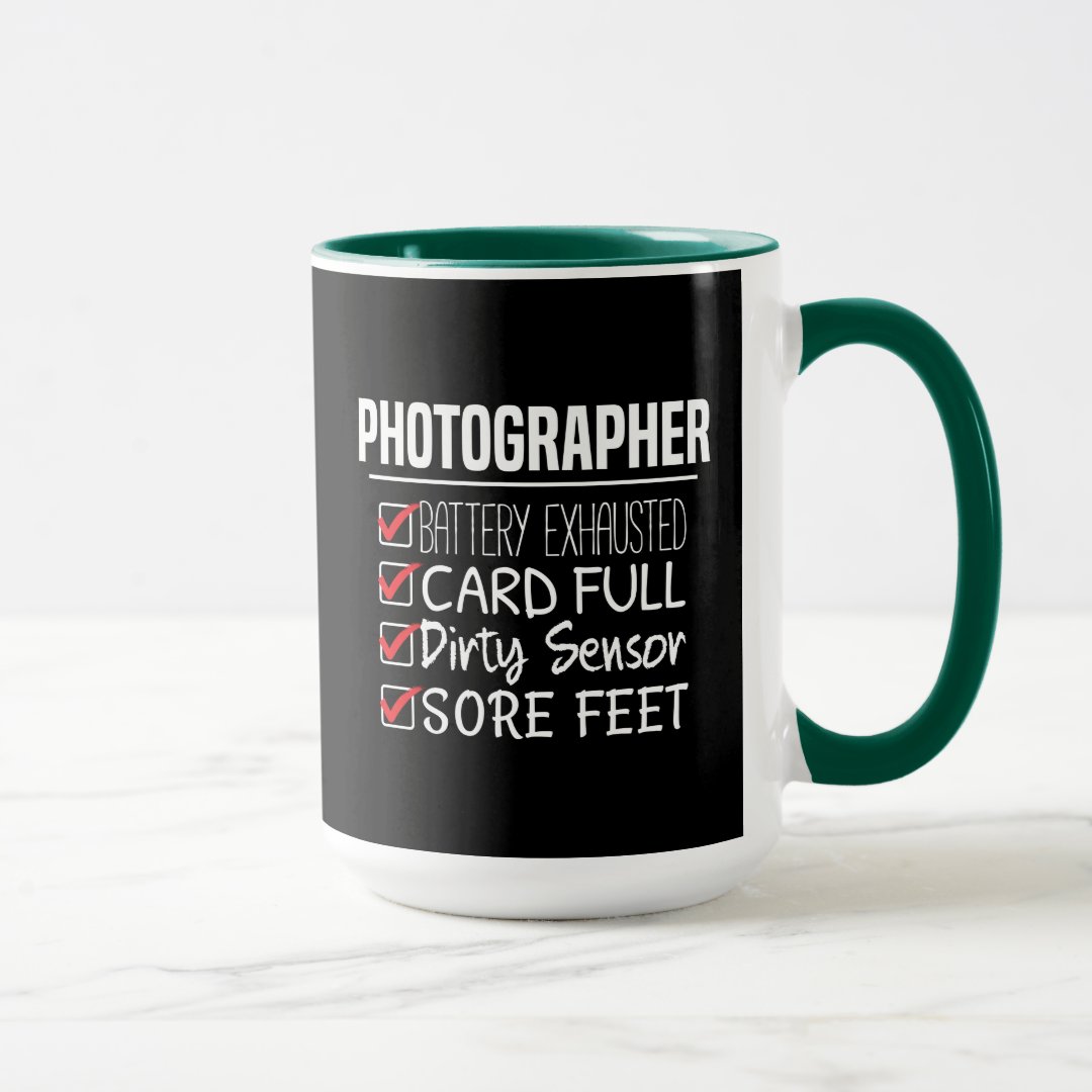 Combo Mug Photographer Life Funny Photography Checklist Mug