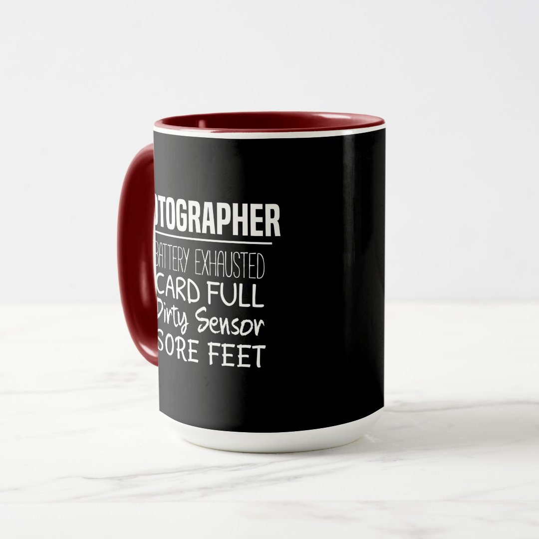 Combo Mug Photographer Life Funny Photography Checklist Mug