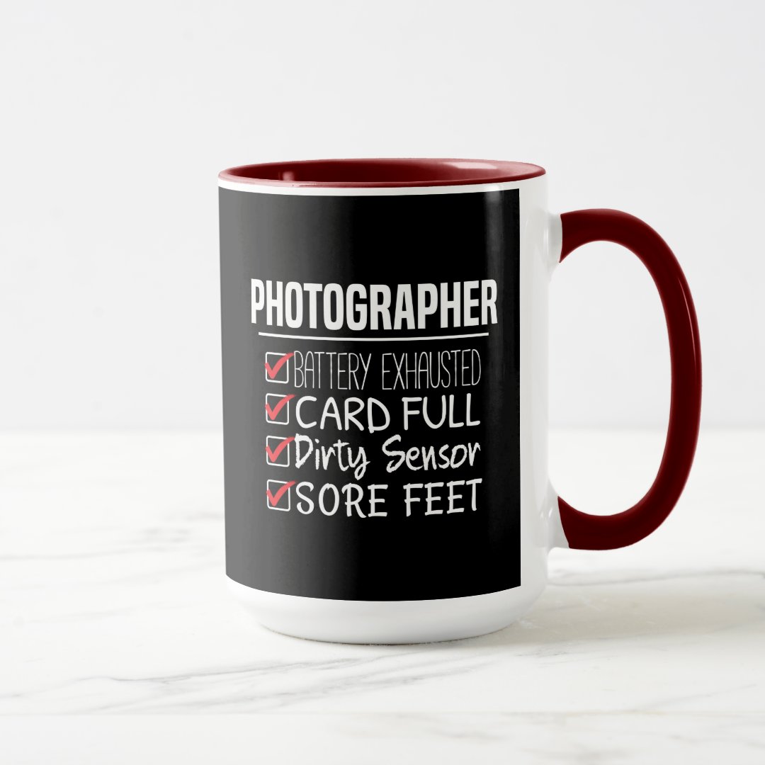 Combo Mug Photographer Life Funny Photography Checklist Mug