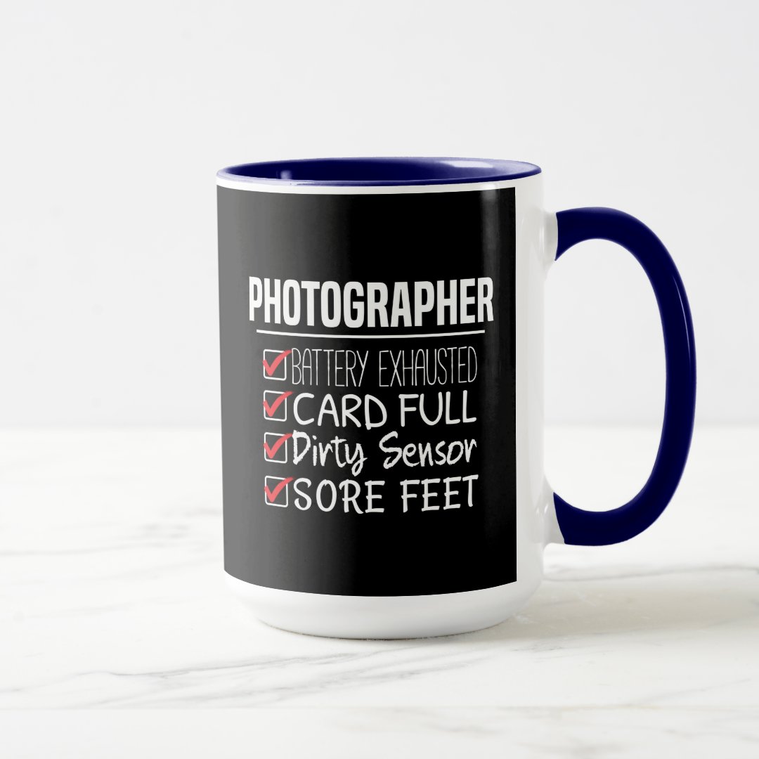 Combo Mug Photographer Life Funny Photography Checklist Mug