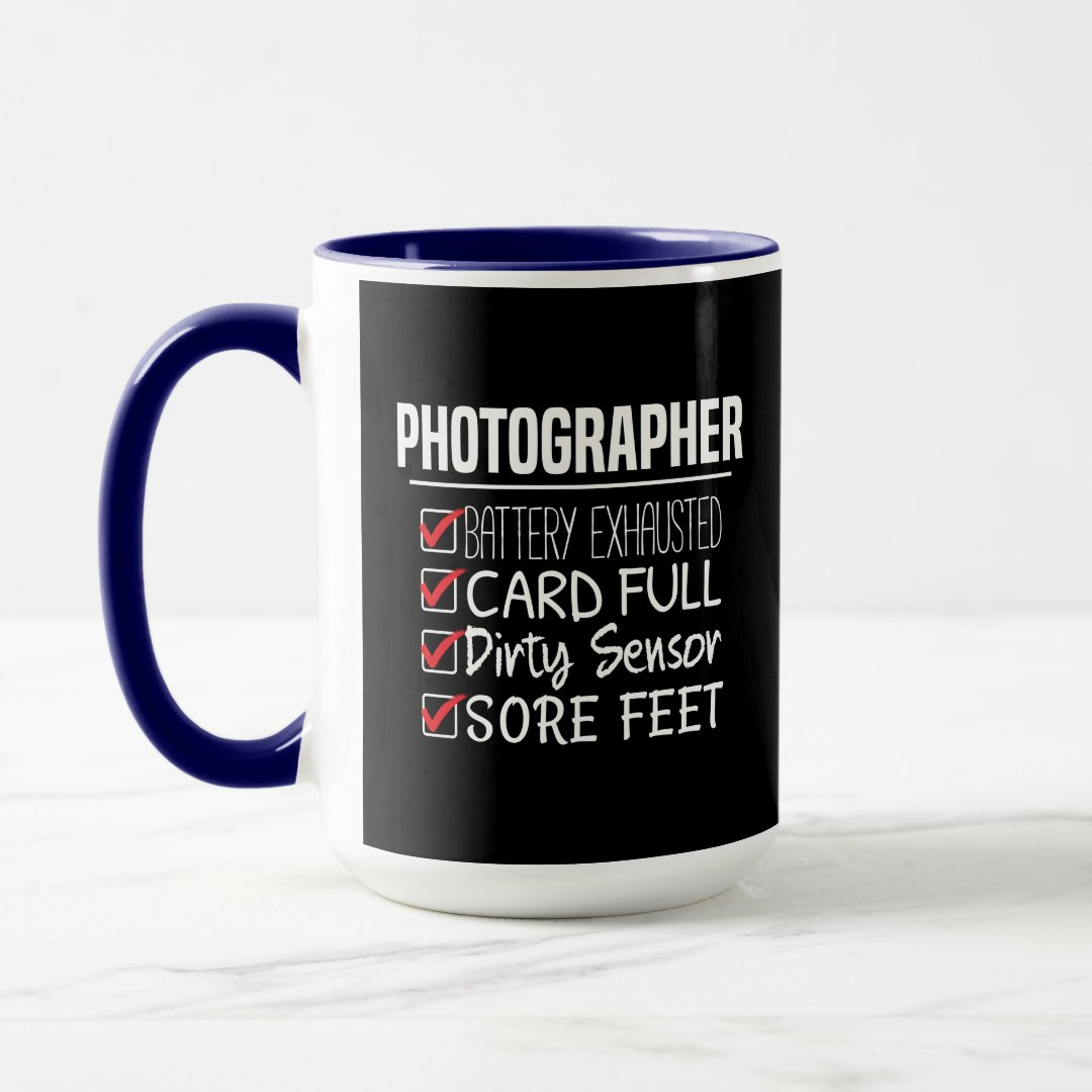 Combo Mug Photographer Life Funny Photography Checklist Mug