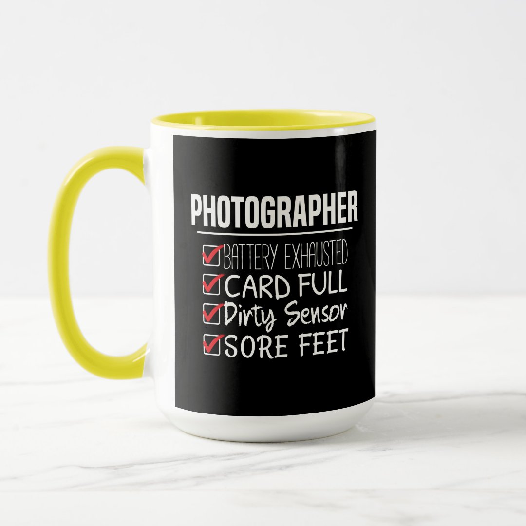 Combo Mug Photographer Life Funny Photography Checklist Mug