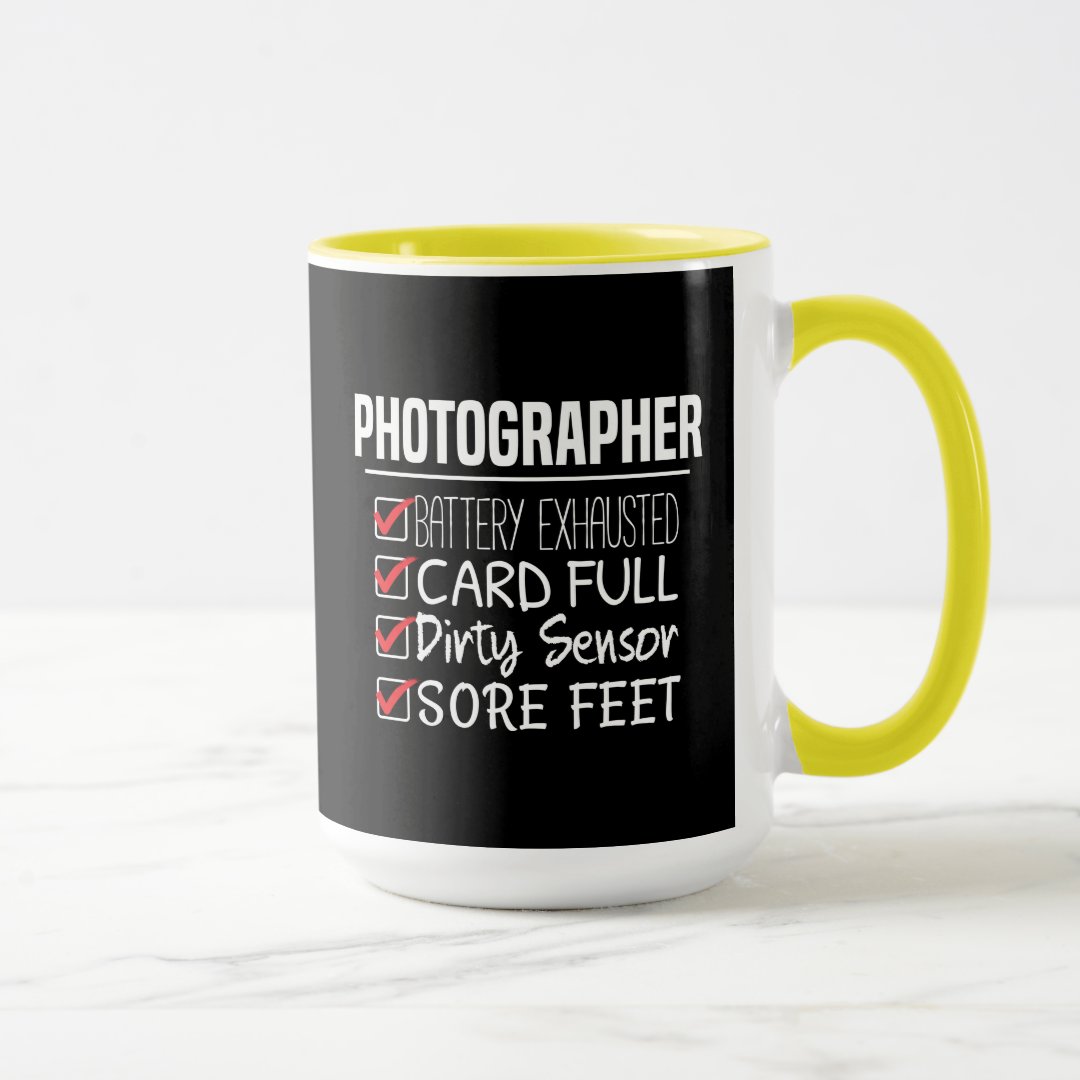 Combo Mug Photographer Life Funny Photography Checklist Mug