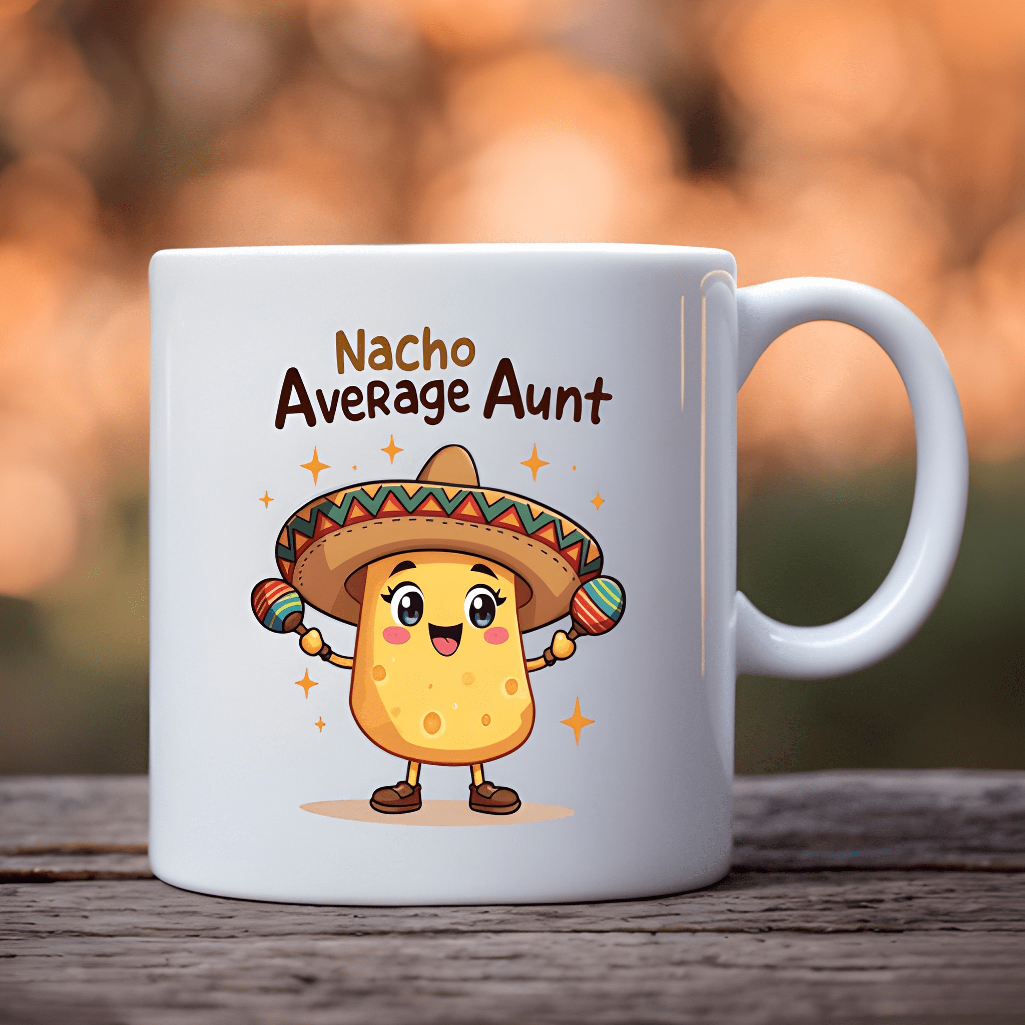 11 oz Ceramic Nacho Average Aunt Coffee Mug Funny Drinkware