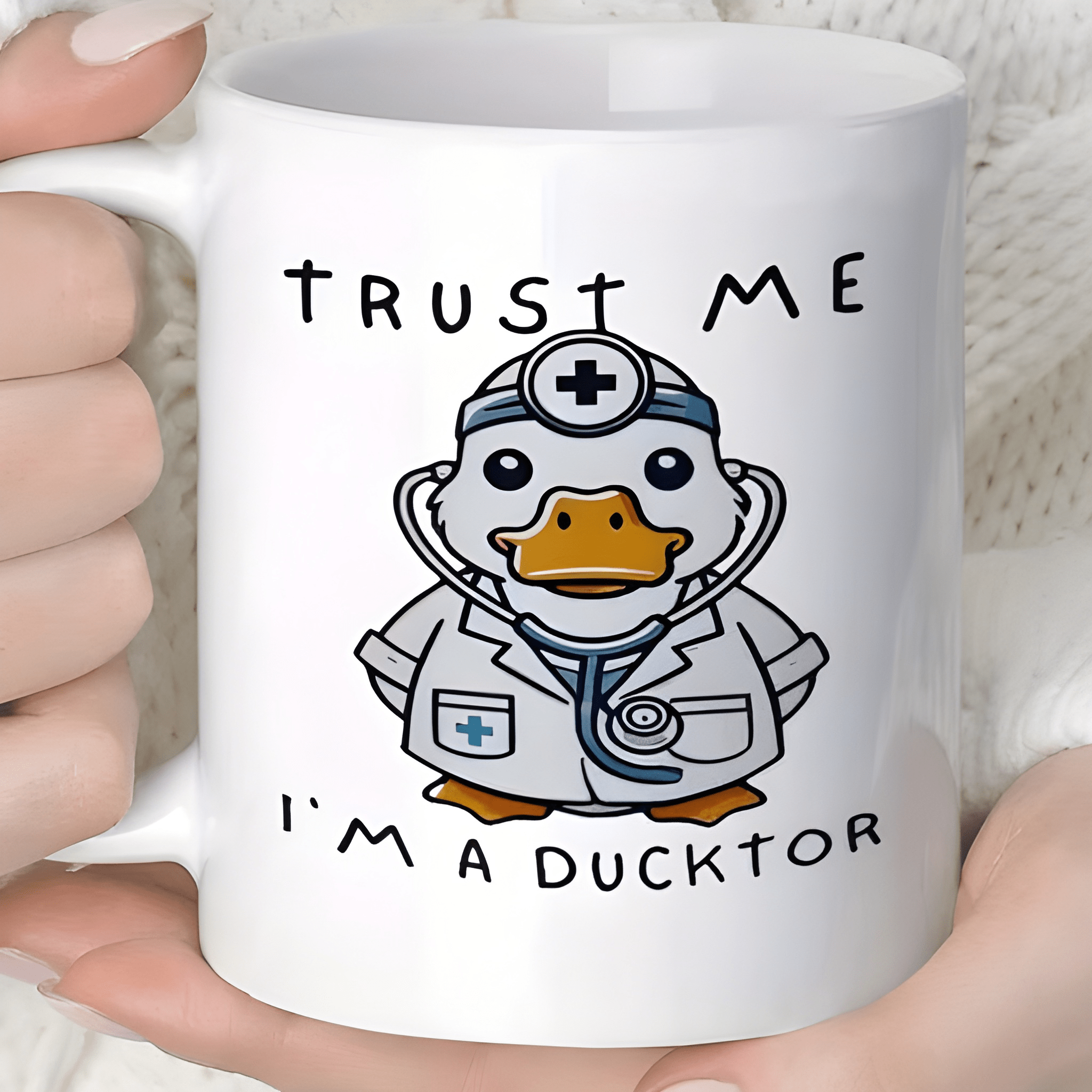11 oz Ceramic Trust Me Ducktor Funny Coffee Mug Drinkware 1pc