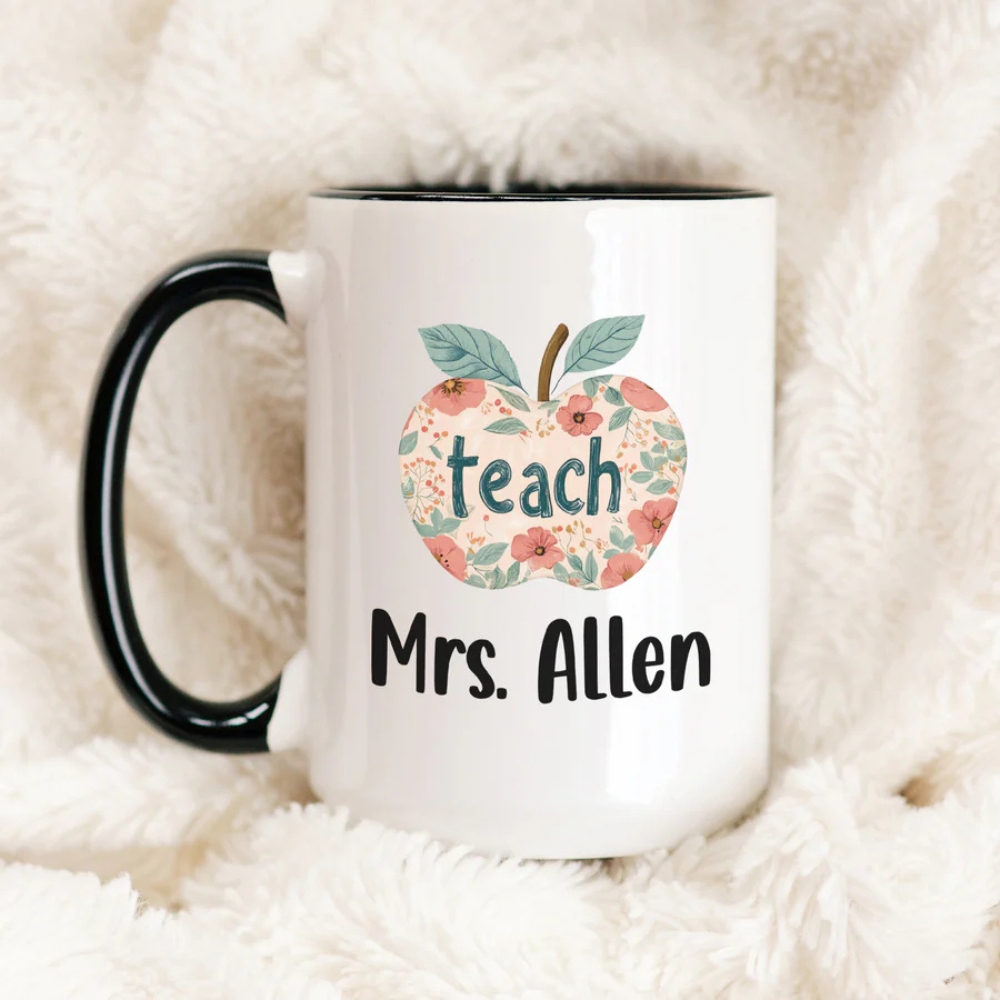 Personalized Name Teacher Mug, Gifts for Teacher Appreciation