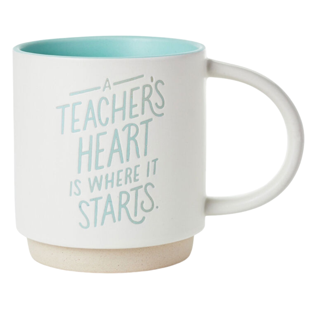 A Teacher's Heart Mug, 16 oz