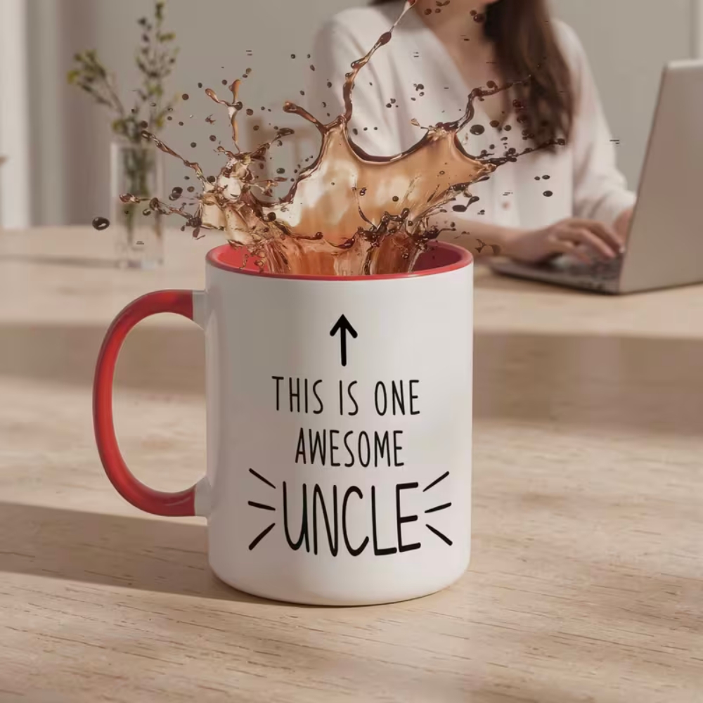 Funny Uncle Mug - This is One Awesome Uncle - Large 11oz/360ml Coffee Cup