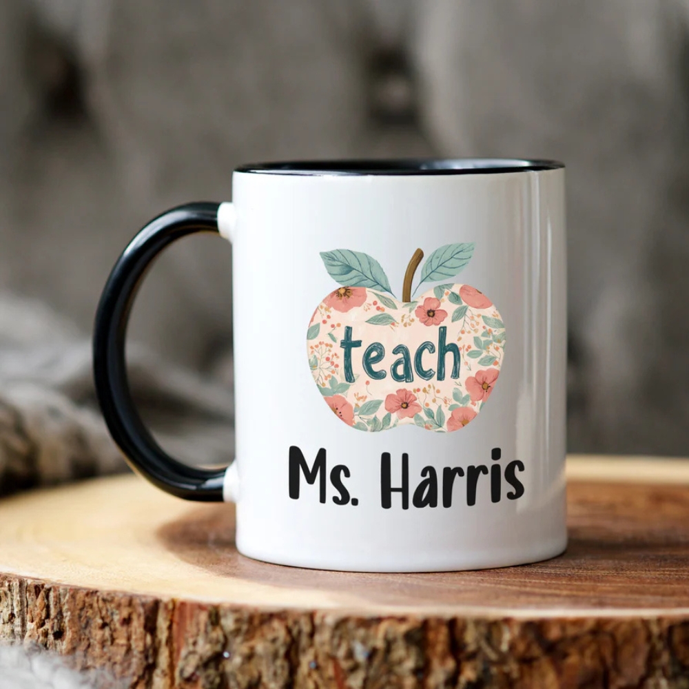 Personalized Name Teacher Mug, Gifts for Teacher Appreciation
