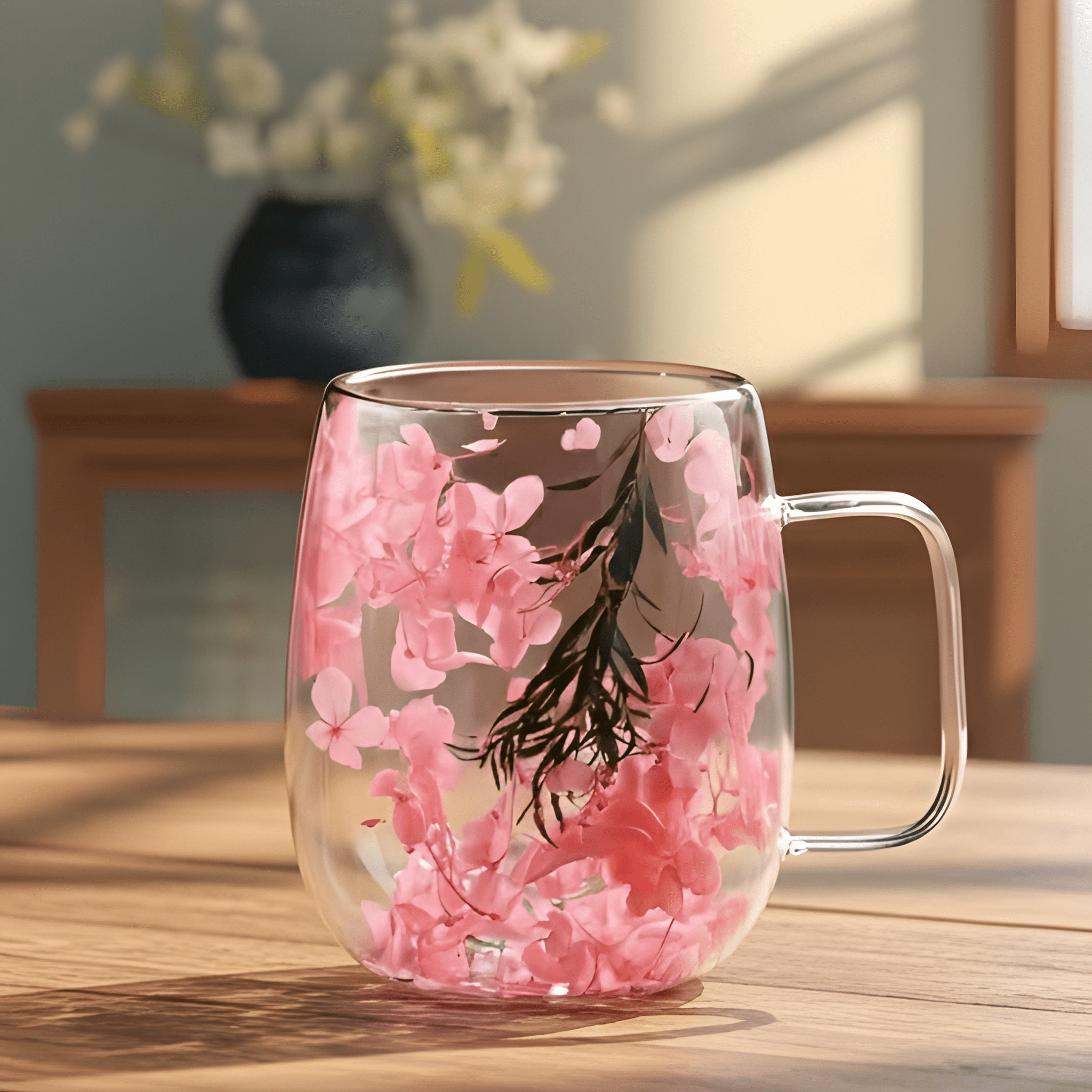 2 Piece Of  Heavy Duty Transparent Coffee Mug Set