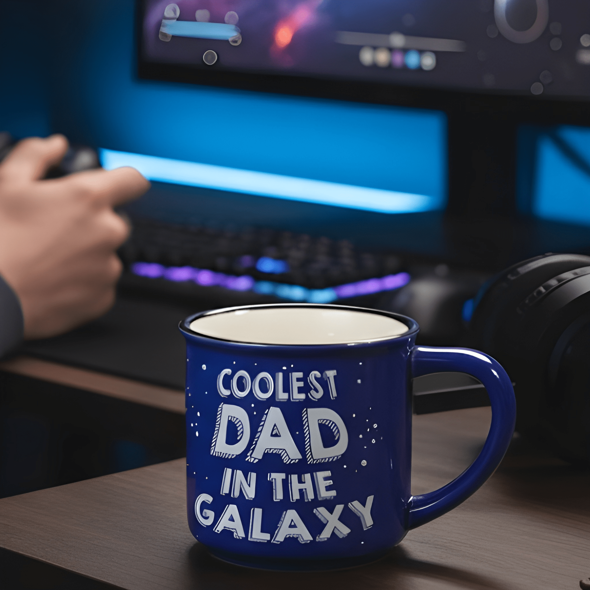 16 oz Stoneware Coolest Dad Camping Coffee Mug