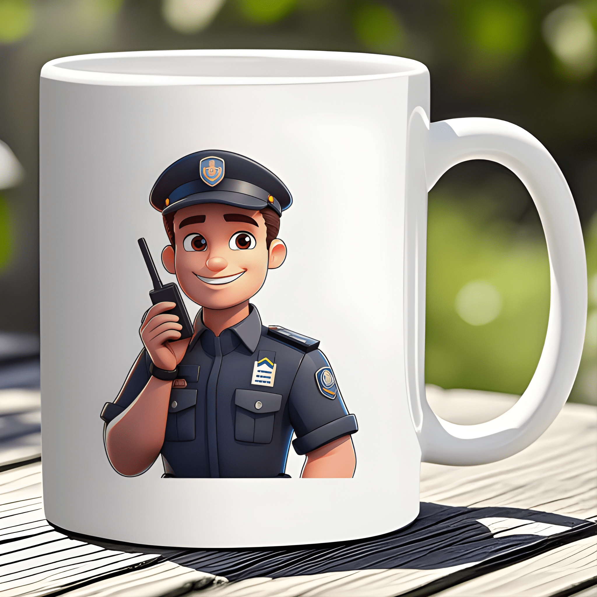 Classic Ceramic Police Officer Coffee Mug