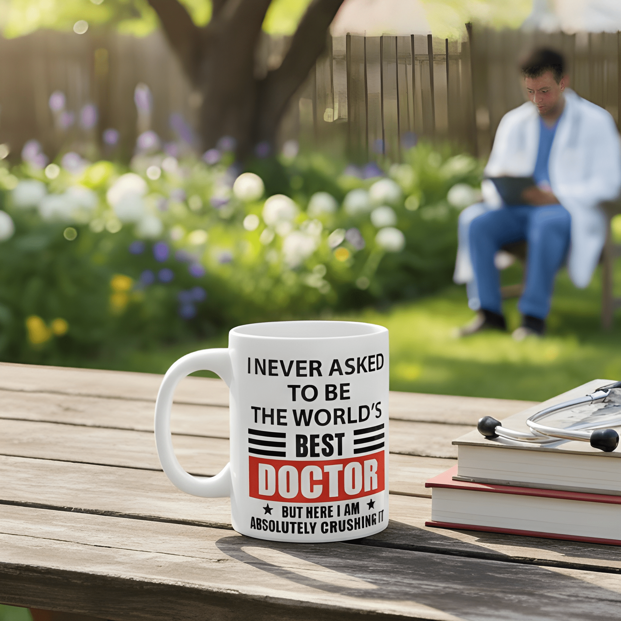 11 oz Ceramic Doctor Coffee Mug Letter Print Drinkware 1pc