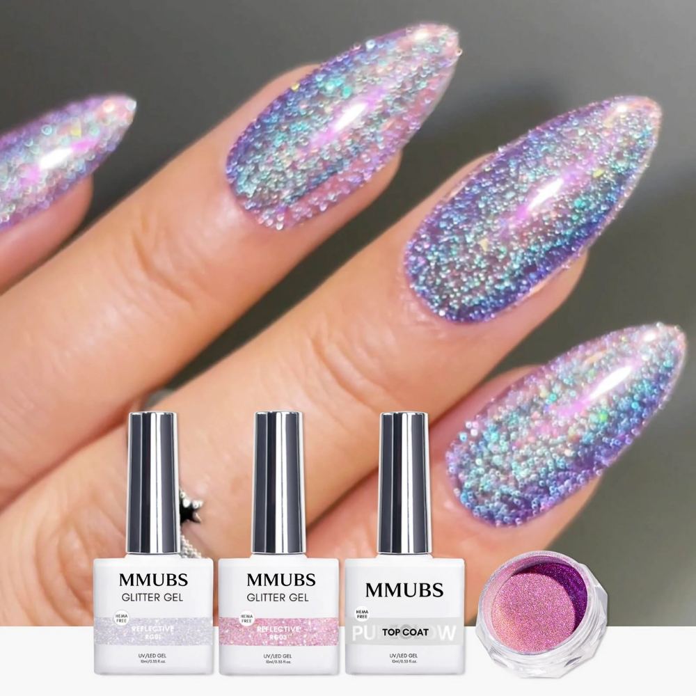 Reflective Glitter IG Nail Art Kit Set