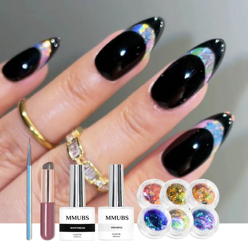 Opal Glam French Tip IG Nail Art Kit Set