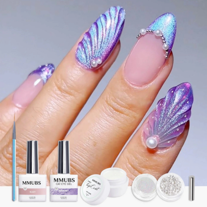Mermaid Fairy 3D Shell Design MMUBS IG Nail Kit Set