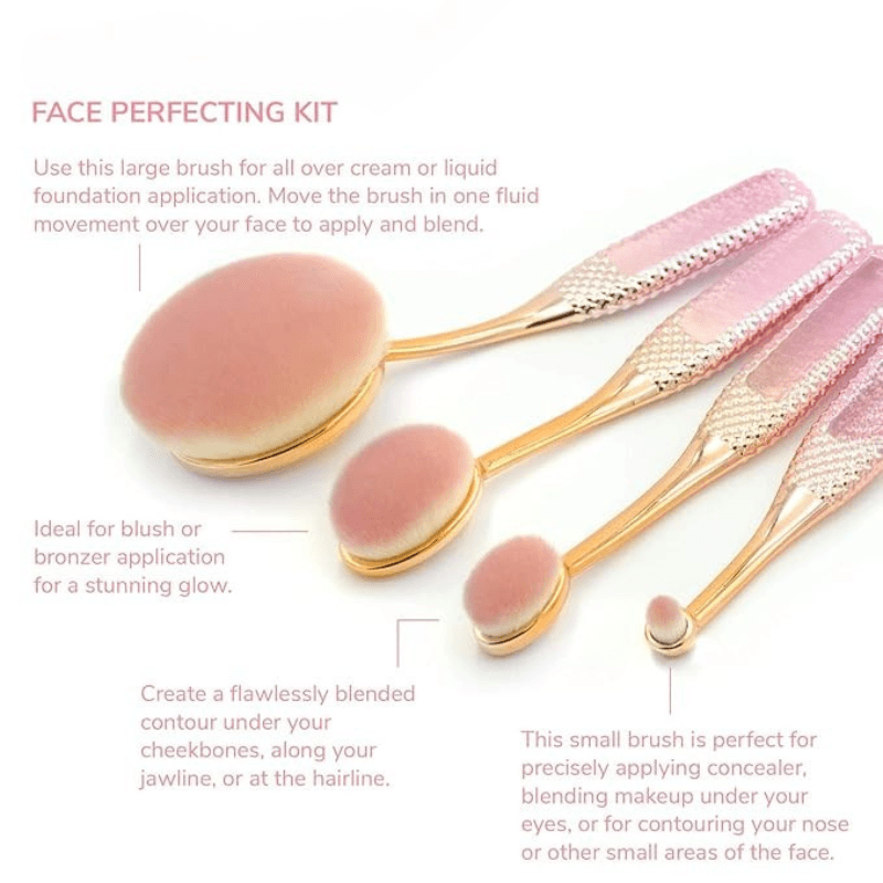 Royal Makeup Brush Set 4 Piece Face Perfecting Blending Kit-My Makeup Brushset