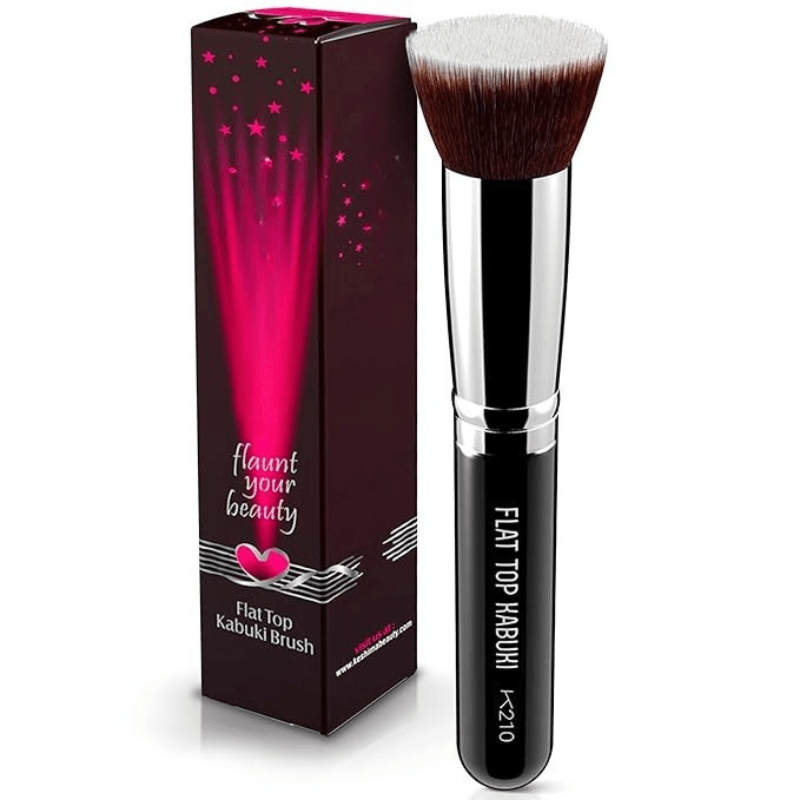 Flat Top Kabuki Brush - Perfect For Liquid Cream And Powder-My Makeup Brushset