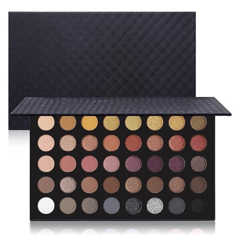 Neutral Smokey Eyeshadow Palette With 40 Pigmented Shades-My Makeup Brushset