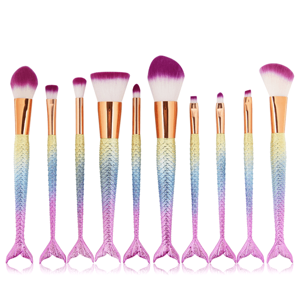 Mermaid Makeup Brush Set – Colorful Blending and Application-My Makeup Brushset