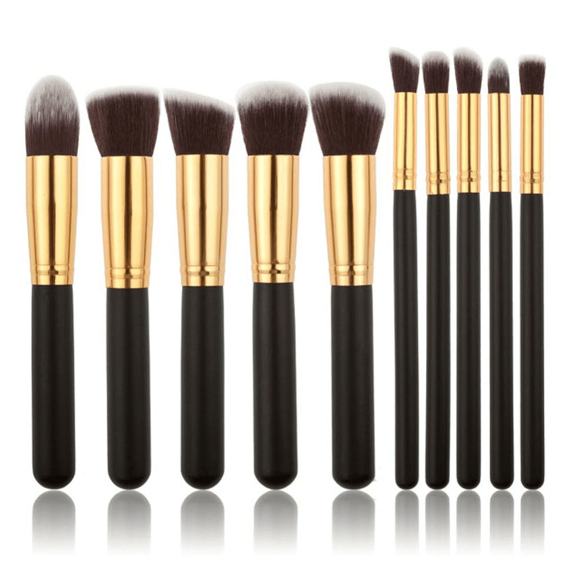 10 Piece Kabuki Brush Set – Smooth Blending for Flawless Makeup-My Makeup Brushset