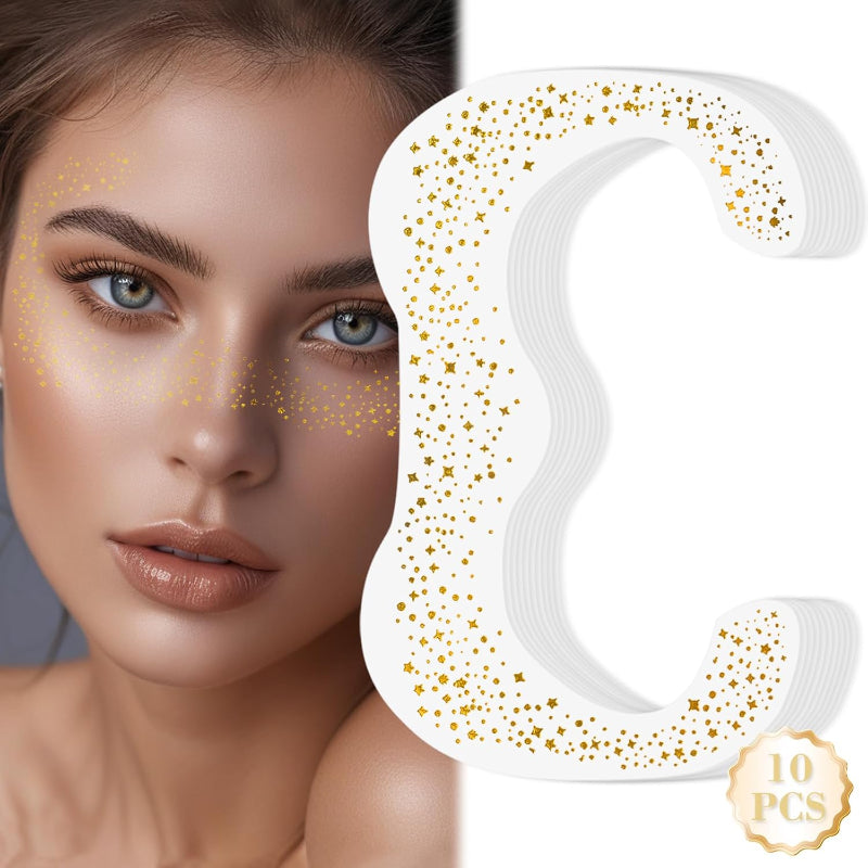 DIY Glitter Patches 10 Piece Set For Makeup And Festivals-My Makeup Brushset