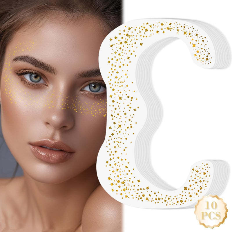 DIY Glitter Patches 10 Piece Set For Makeup And Festivals-My Makeup Brushset