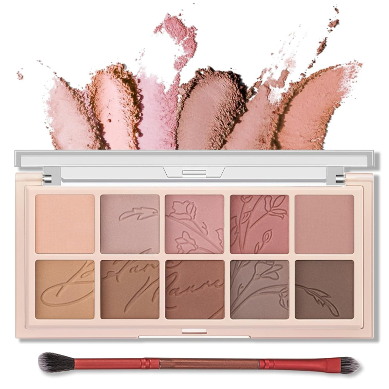 10 Vibrant Color Palette with Makeup Brush For Flawless Looks-My Makeup Brushset