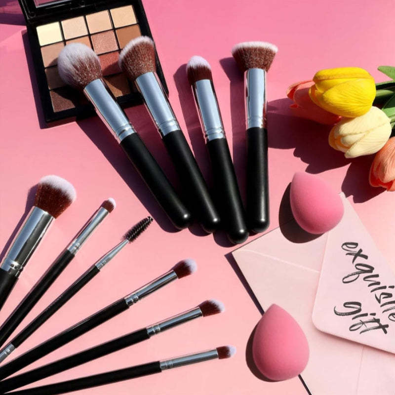 12 Piece Professional Makeup Brush Set - Vegan And Skin-Friendly-My Makeup Brushset