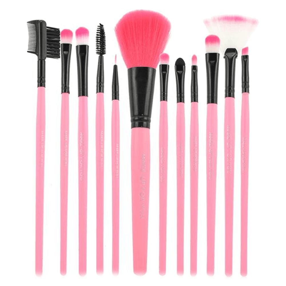 12 Piece Pink Glory Brush Set – Synthetic Bristles for Flawless Makeup-My Makeup Brushset