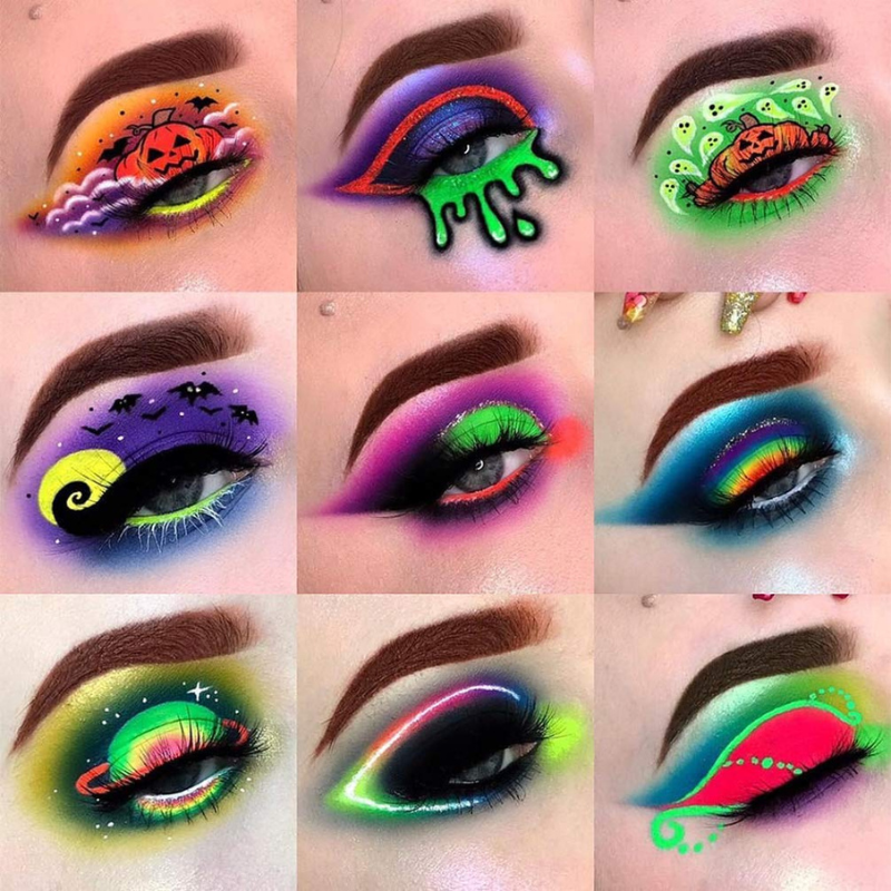 Glitter Shimmer Eyeshadow Palette For 12Color Bold Look-My Makeup Brushset