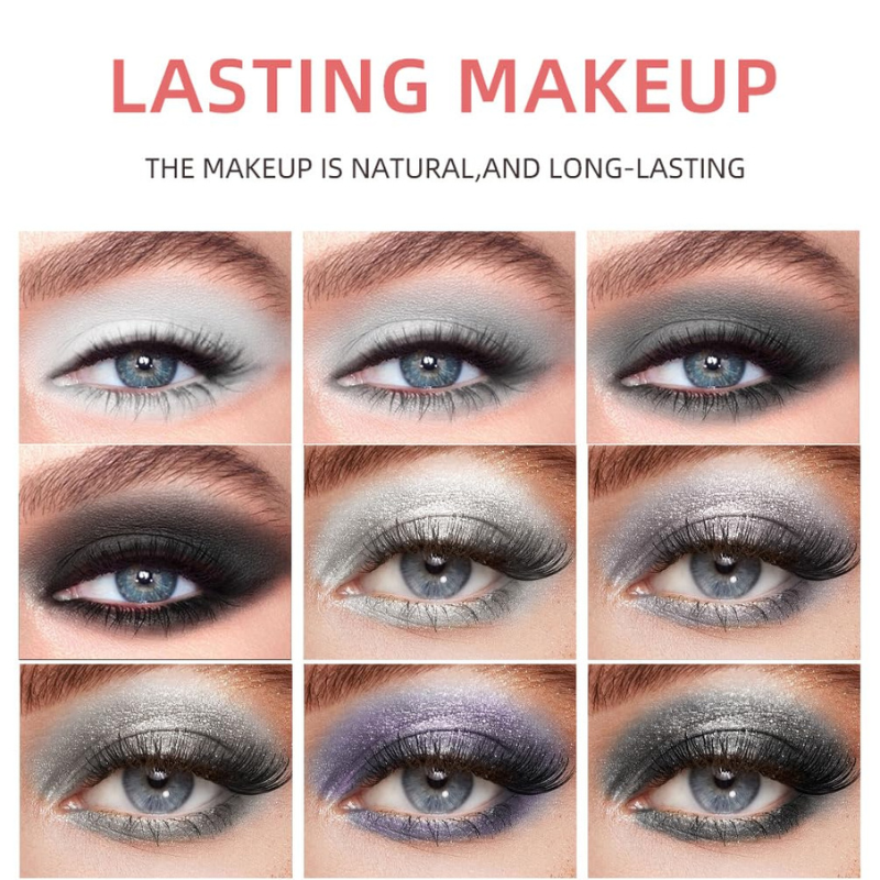 Glitter Shimmer Eyeshadow Palette For 12Color Bold Look-My Makeup Brushset