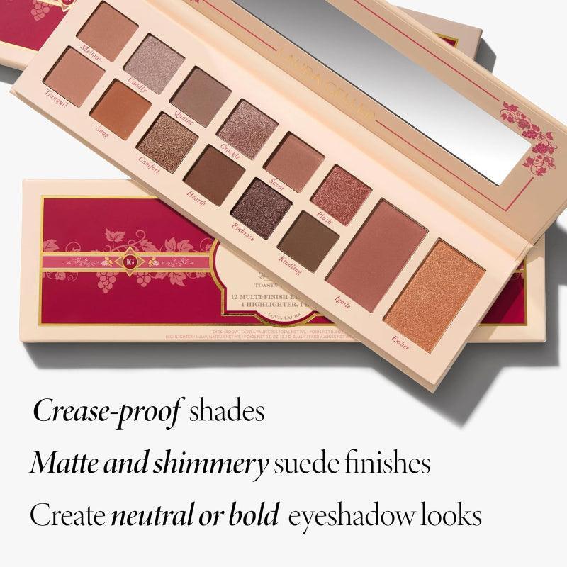 12 Multi-Finish Eyeshadow Palette with Blush And Highlighter-My Makeup Brushset