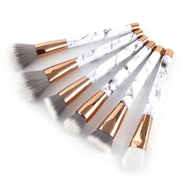 15 Piece Marble Brush Set – Luxury Blending and Precision-My Makeup Brushset