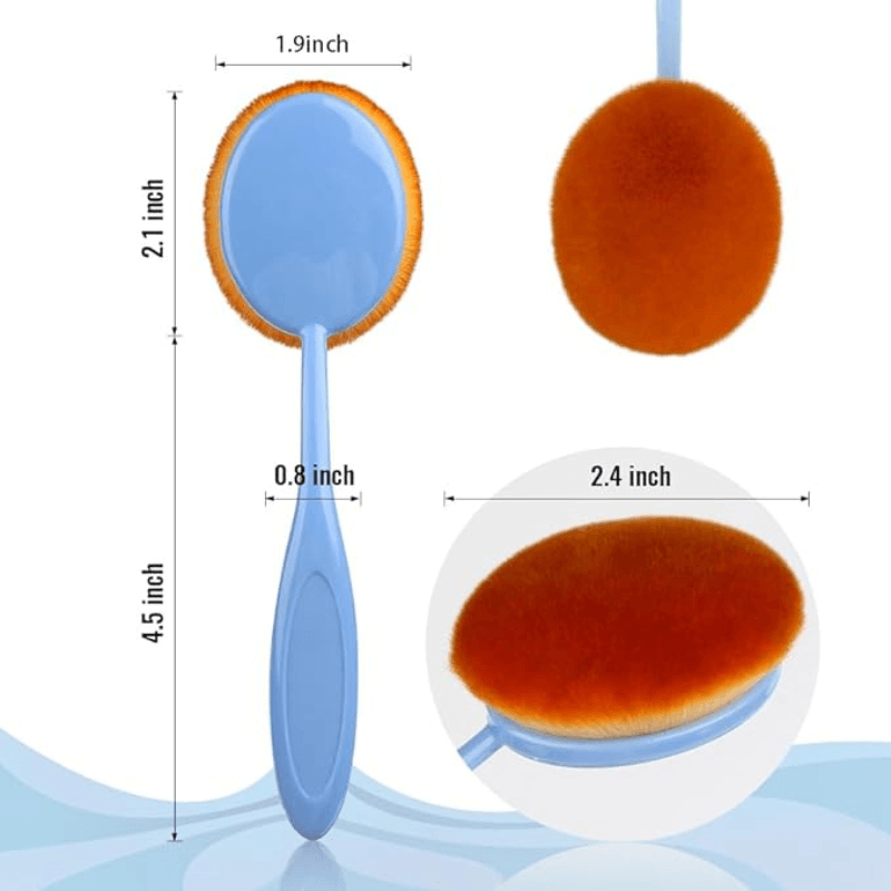 Oval Foundation Brush Flawless Application For Liquid And Powder-My Makeup Brushset