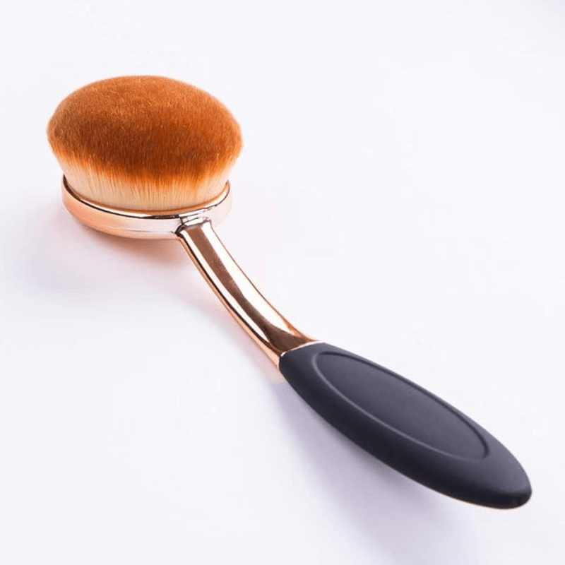 Oval Foundation Brush for Flawless Liquid and Powder Application-My Makeup Brushset