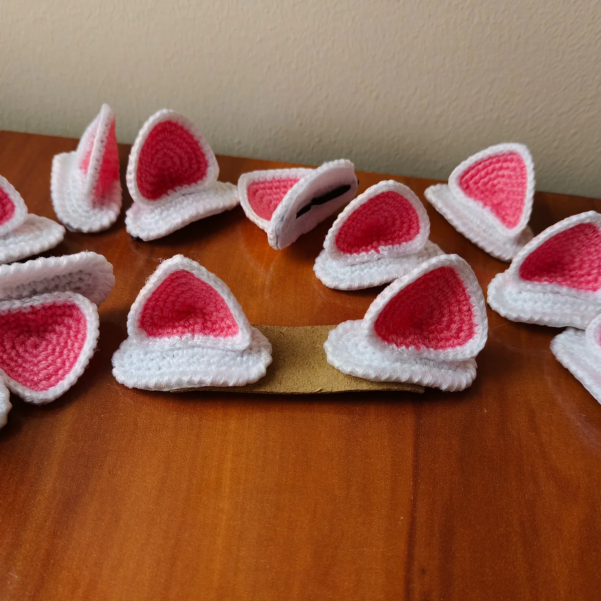 Crochet Cat Ears Hairclip Pair