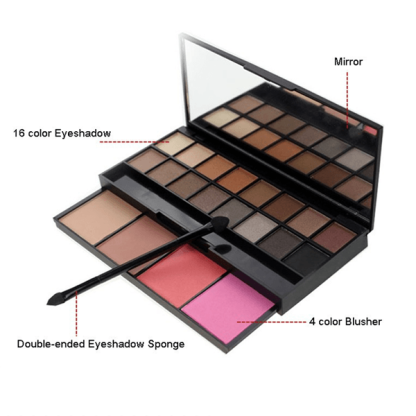 20 Color Eyeshadow Palette – Versatile Matte and Shimmer Shades-My Makeup Brushset