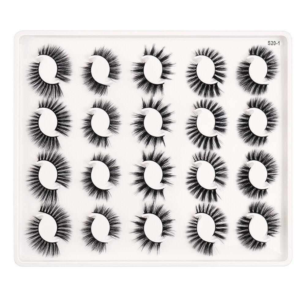 20 Pairs 5D Reusable Eyelashes – Wispy, Voluminous and Lightweight-My Makeup Brushset