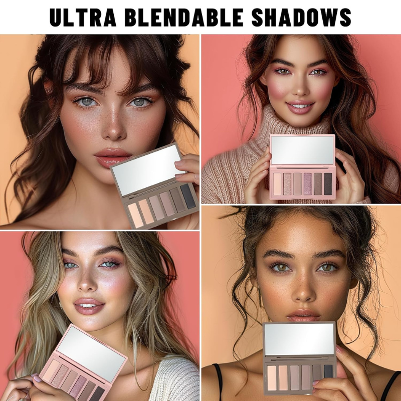 6 Color Eyeshadow Makeup Palette 2 Pieces Of Matte Shimmer-My Makeup Brushset