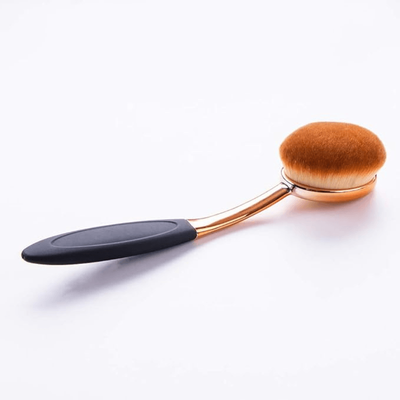 Oval Foundation Brush for Flawless Liquid and Powder Application-My Makeup Brushset