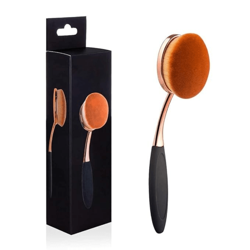 Oval Foundation Brush for Flawless Liquid and Powder Application-My Makeup Brushset