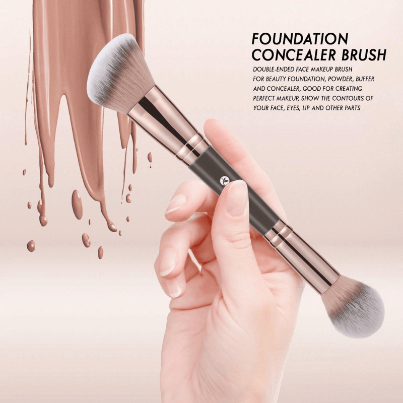 Double Ended Brush - Professional Makeup Foundation Contour Brush-My Makeup Brushset